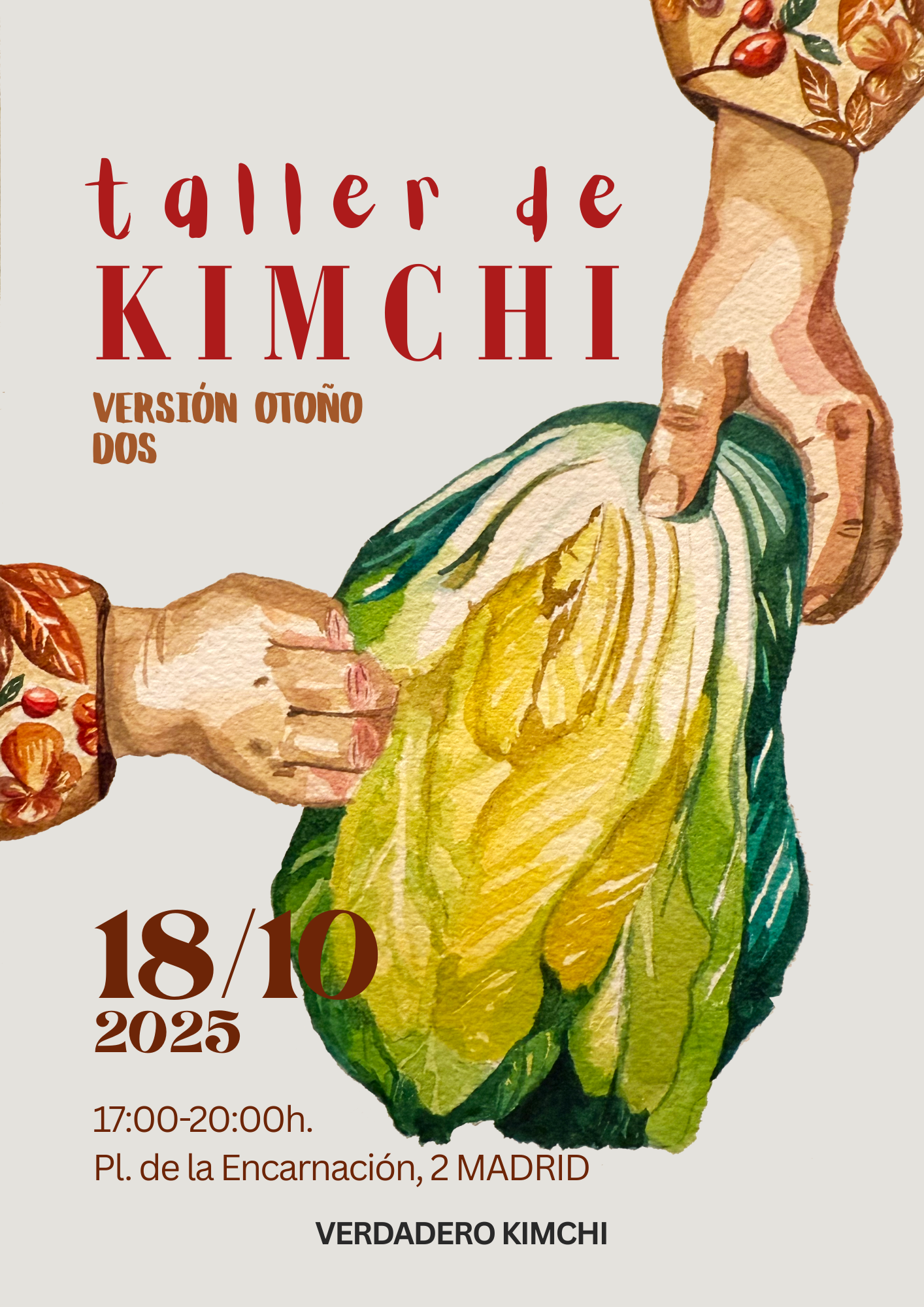 Taller de kimchi y dumpling, 18 oct 2025